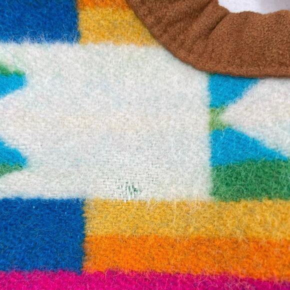 Pendleton Wool Vest Bright Blue Southwestern Rodeo Ranch Blanket Style Size M - Picture 12 of 13